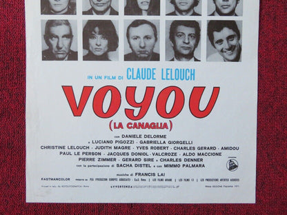 VOYOU / The Crook ITALIAN LOCANDINA (27.5"x13") POSTER CLAUDE LELOUCH 1971