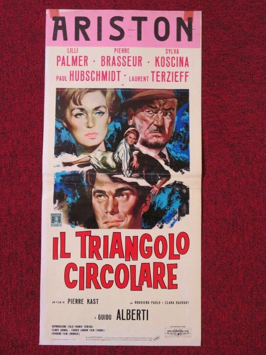 IL TRIANGOLO CIRCOLARE ITALIAN LOCANDINA (27.5"x13") POSTER LILLI PALMER 1964