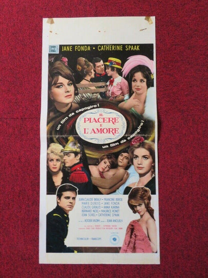 IL PIACERE E L'AMORE  ITALIAN LOCANDINA (27.5"x13") POSTER JANE FONDA 1964