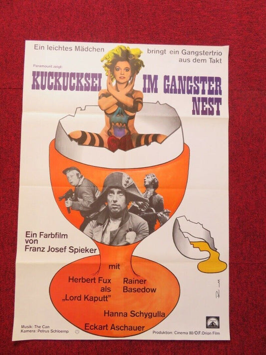 KUCKUCKSEI IM GANGSTER NEST GERMAN A1 ROLLED POSTER HERBERT FUX R,BASEDOW 1969