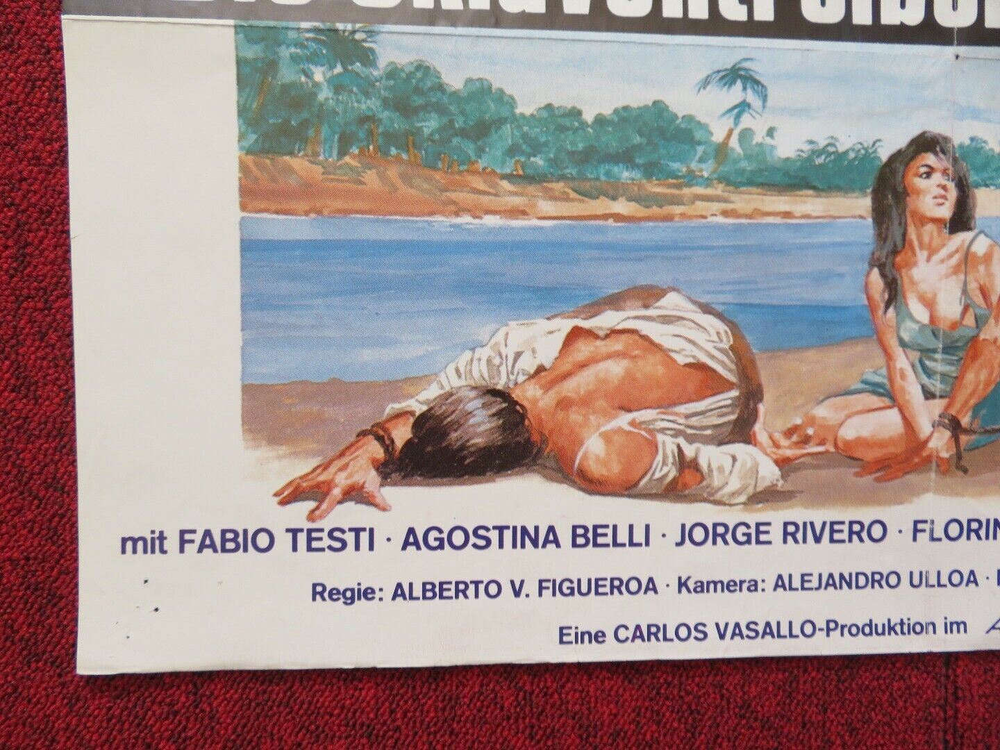 MANAOS GERMAN A1 ROLLED POSTER FABIO TESTI  AGOSTINA BELLI 1979