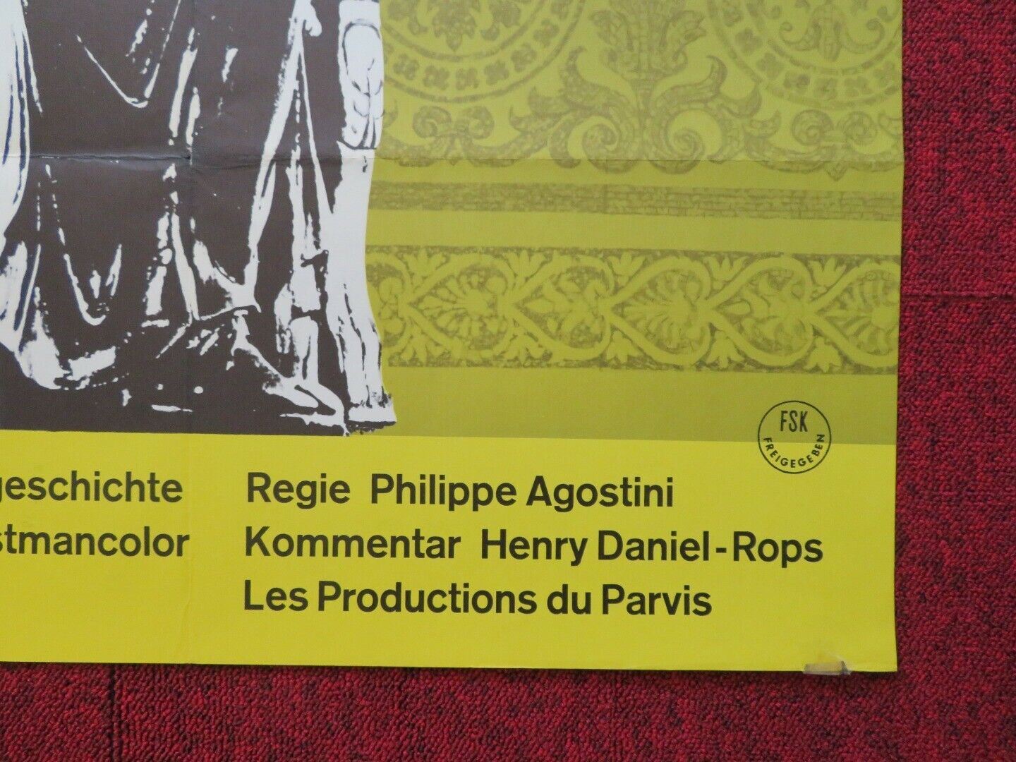 DU BIST PETRUS / Tu es Pierre GERMAN A1 ROLLED POSTER PHILIPPE AGOSTINI 1959