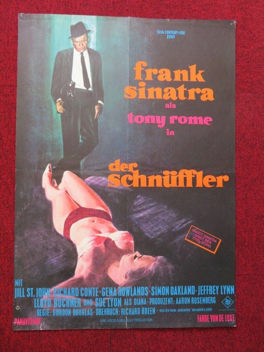 DER SCHNUFFLER / Tony Rome GERMAN A1 ROLLED POSTER FRANK SINATRA 1967