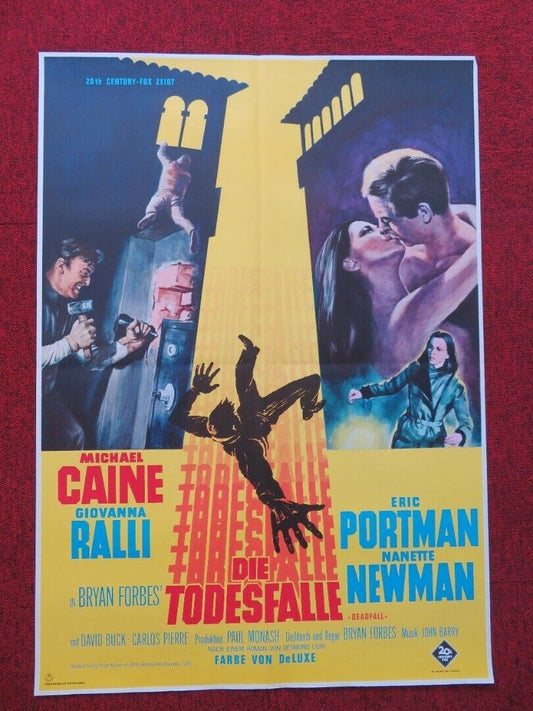 DE TODASFALLE/ Deadfall GERMAN A1 ROLLED POSTER MICHAEL CAINE 1968