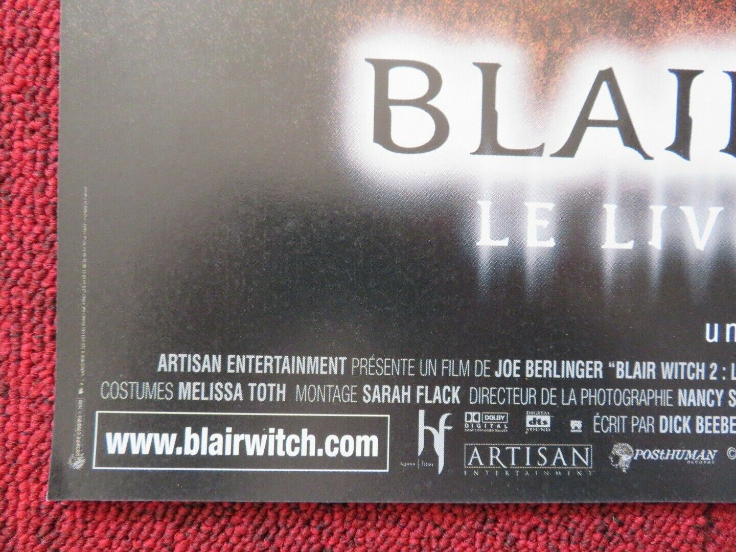 BLAIR WITCH 2 FRENCH (16"x 21") POSTER KURT LODER 2000