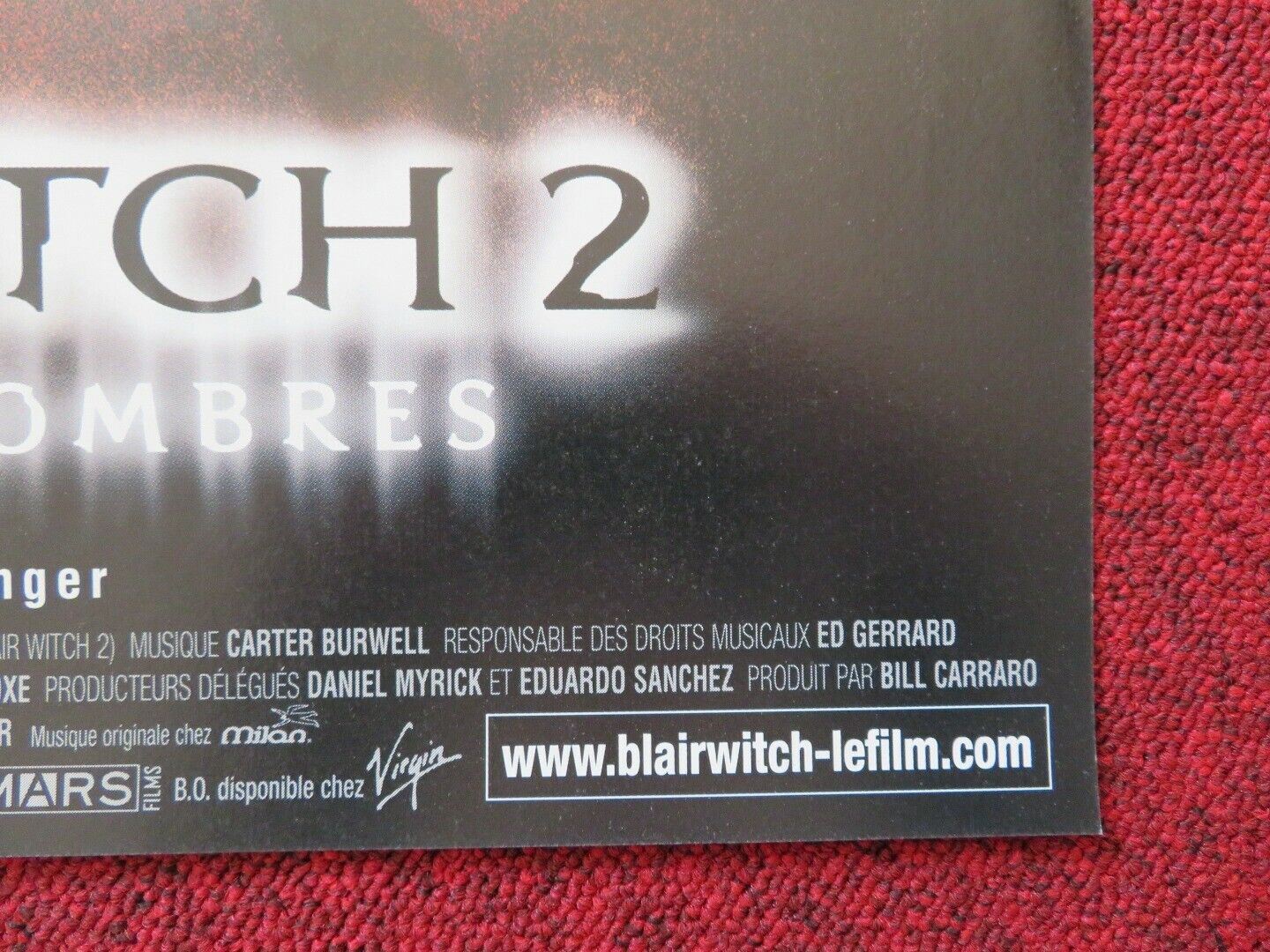 BLAIR WITCH 2 FRENCH (16"x 21") POSTER KURT LODER 2000