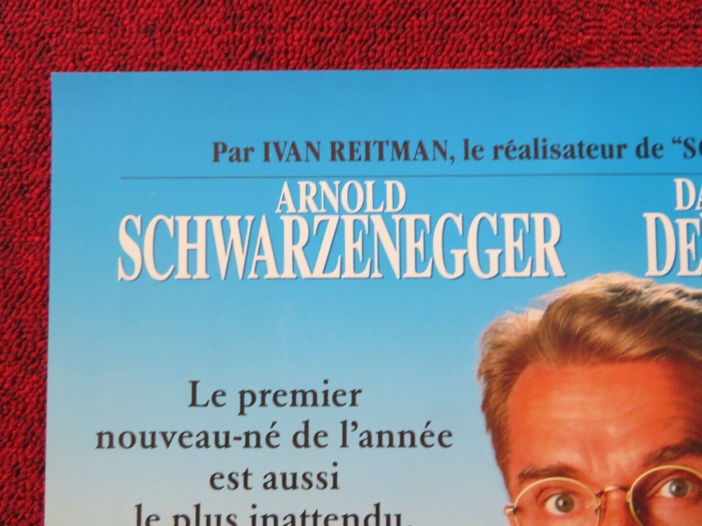 JUNIOR FRENCH (16"x 21") POSTER  ARNOLD SCHWARZENEGGER DANNY DEVITO 1994