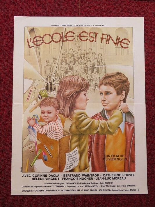 LECOLE EST FINIE  FRENCH (16"x 21") POSTER CORINNE DACLA 1979