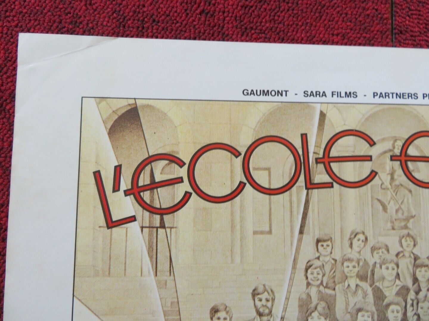 LECOLE EST FINIE  FRENCH (16"x 21") POSTER CORINNE DACLA 1979