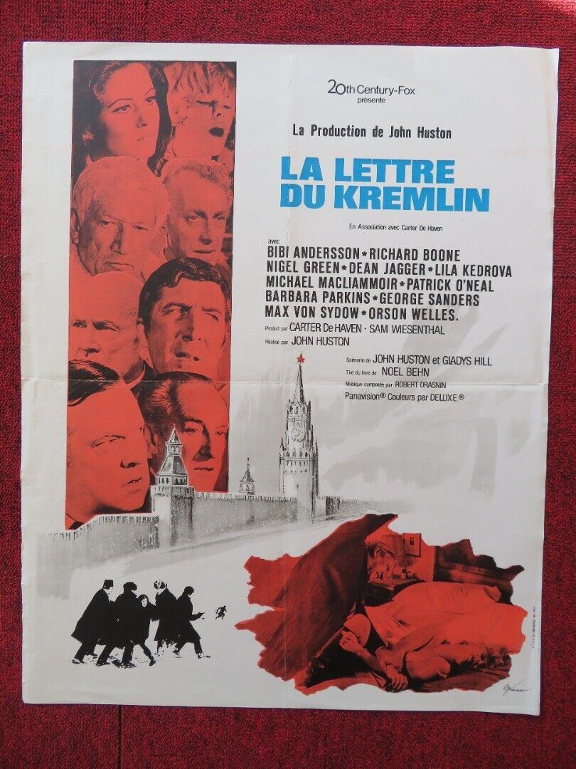 LA LETTRE DU KREMLIN/ The Kremlin Letter FRENCH (17.5" x 22") POSTER  1970