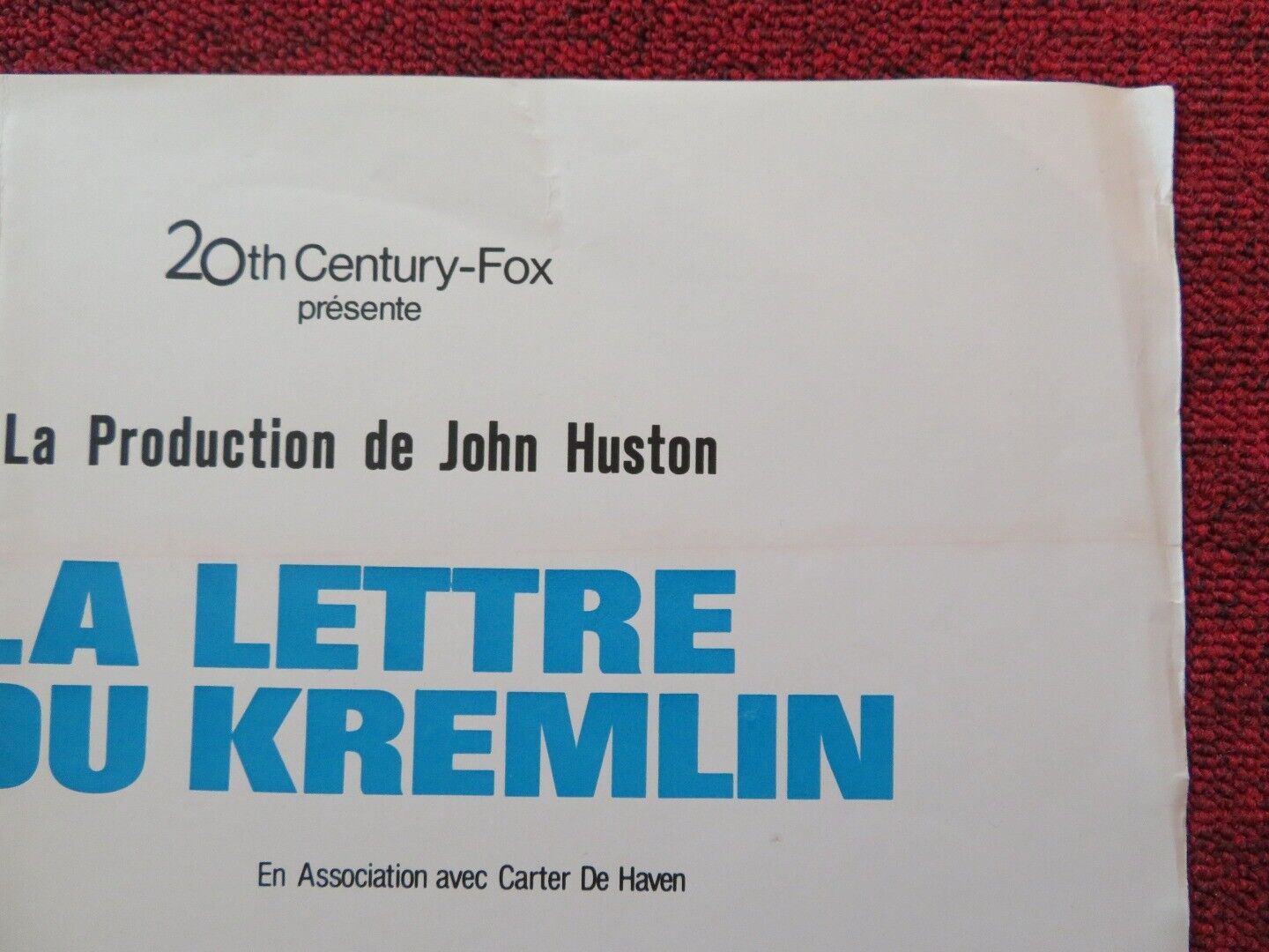 LA LETTRE DU KREMLIN/ The Kremlin Letter FRENCH (17.5" x 22") POSTER  1970