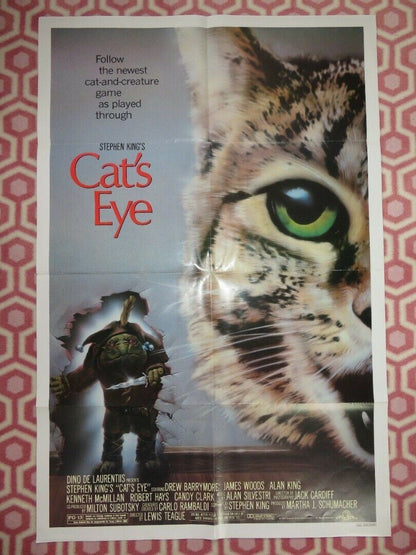 CAT'S EYE  FOLDED US ONE SHEET POSTER STEPHEN KING DREW BARRYMORE 1985