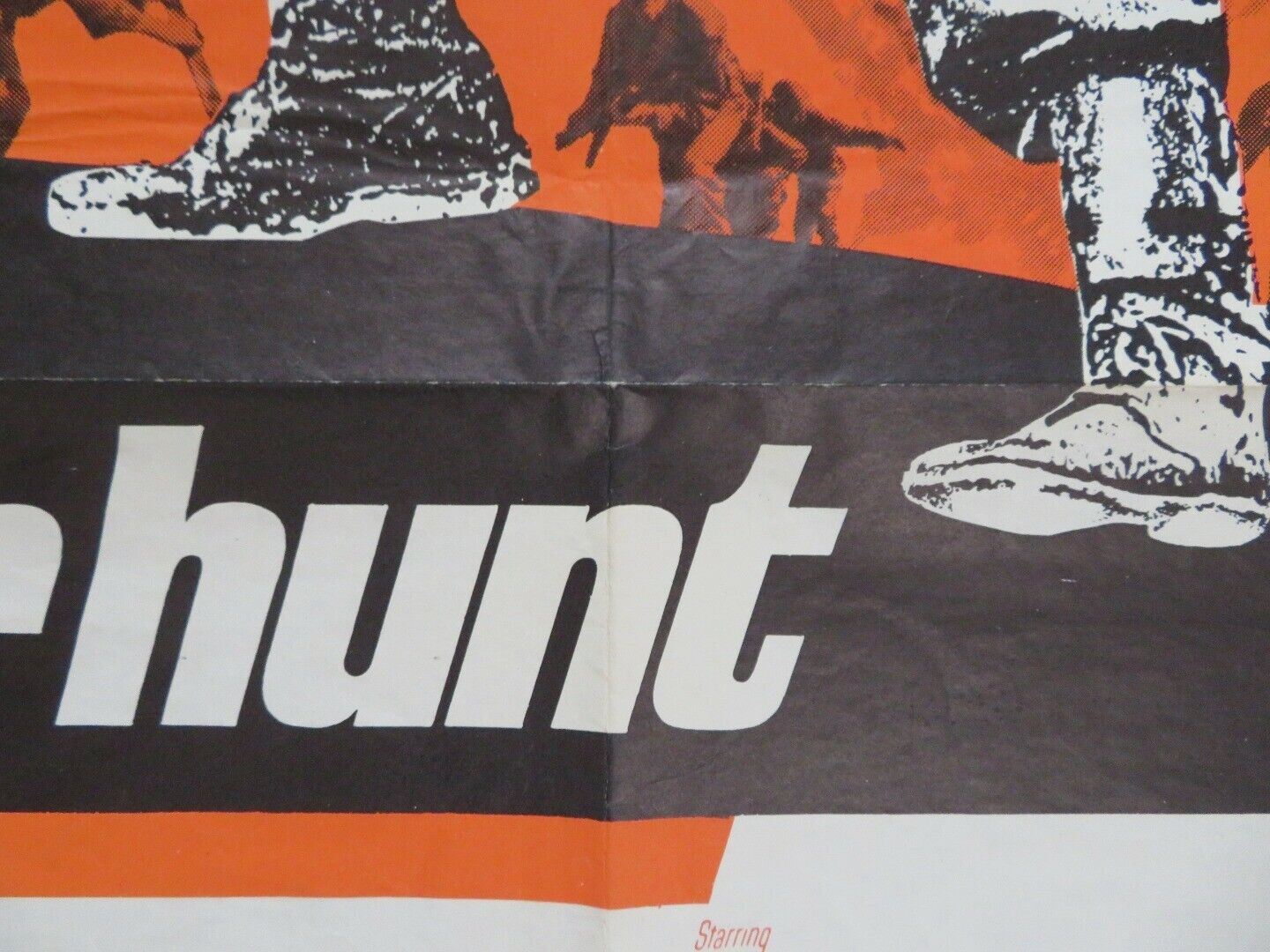 WAR HUNT  FOLDED US ONE SHEET POSTER JOHN SAXON  ROBERT REDFORD 1962