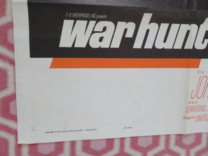 WAR HUNT  FOLDED US ONE SHEET POSTER JOHN SAXON  ROBERT REDFORD 1962