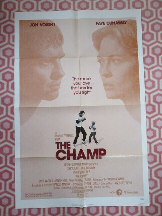 THE CHAMP FOLDED US ONE SHEET POSTER JON VOIGHT FAYE DUNAWAY 1979