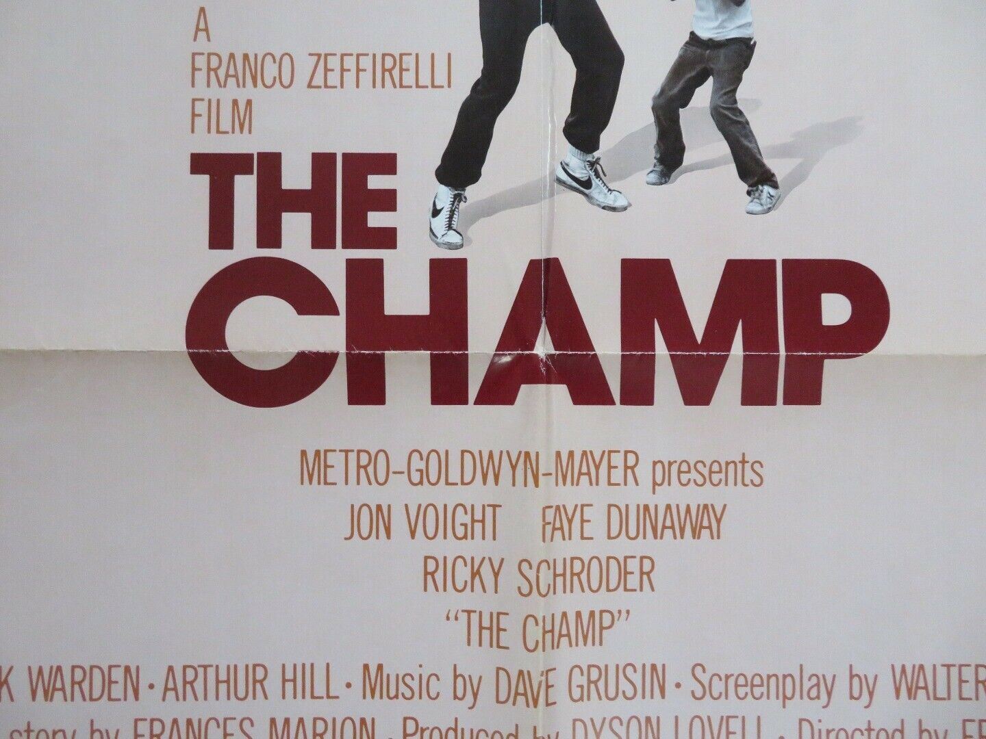 THE CHAMP FOLDED US ONE SHEET POSTER JON VOIGHT FAYE DUNAWAY 1979