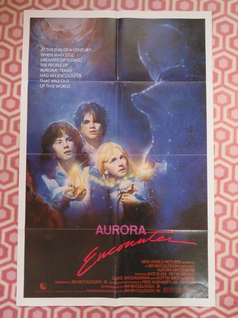 AURORA ENCOUNTER FOLDED US ONE SHEET POSTER JACK ELAM PETER BROWN 1986