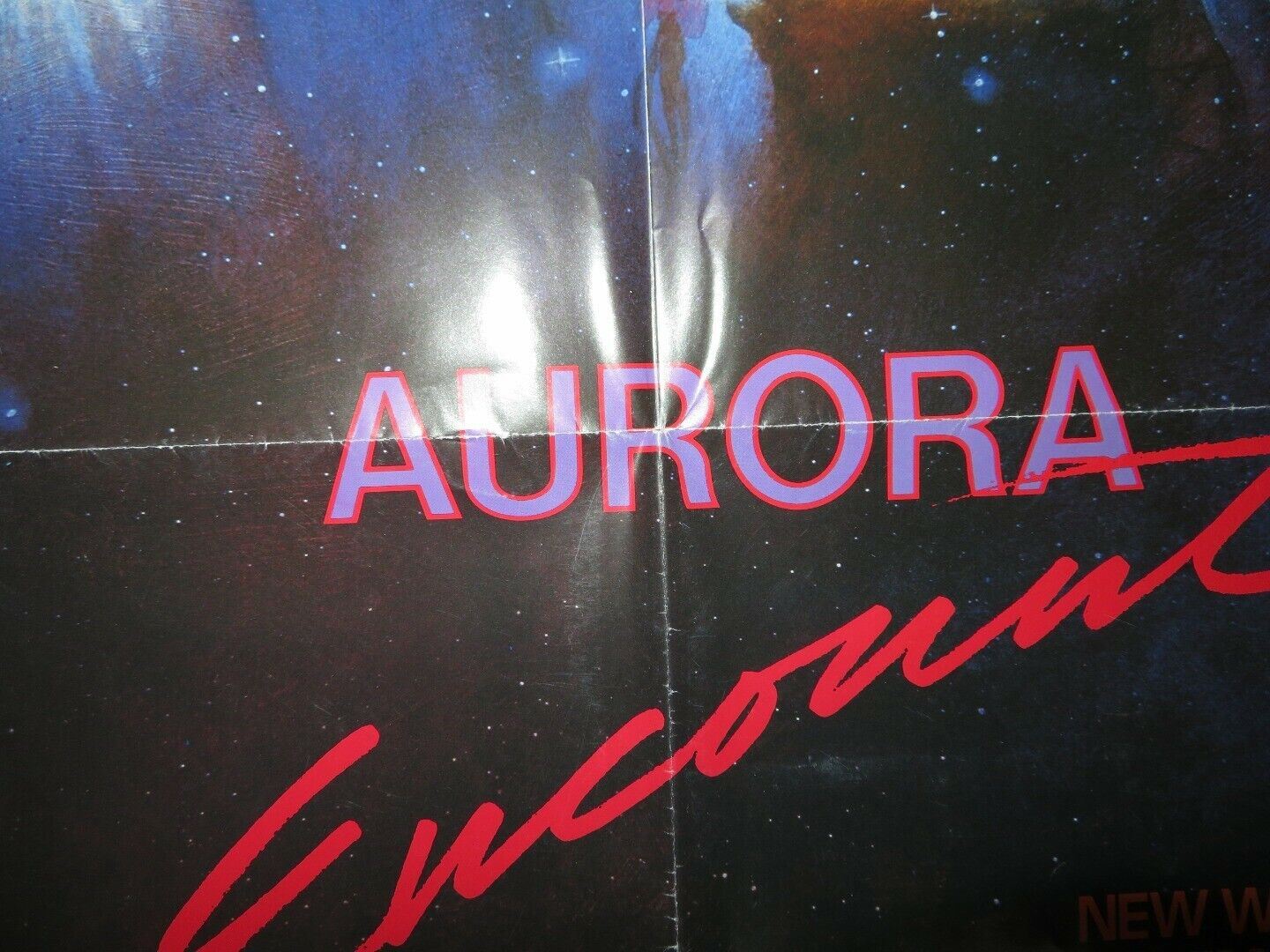 AURORA ENCOUNTER FOLDED US ONE SHEET POSTER JACK ELAM PETER BROWN 1986