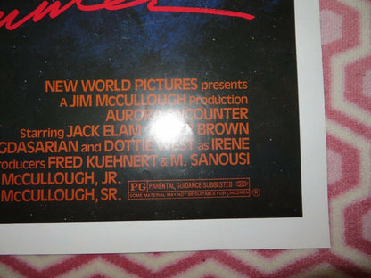 AURORA ENCOUNTER FOLDED US ONE SHEET POSTER JACK ELAM PETER BROWN 1986