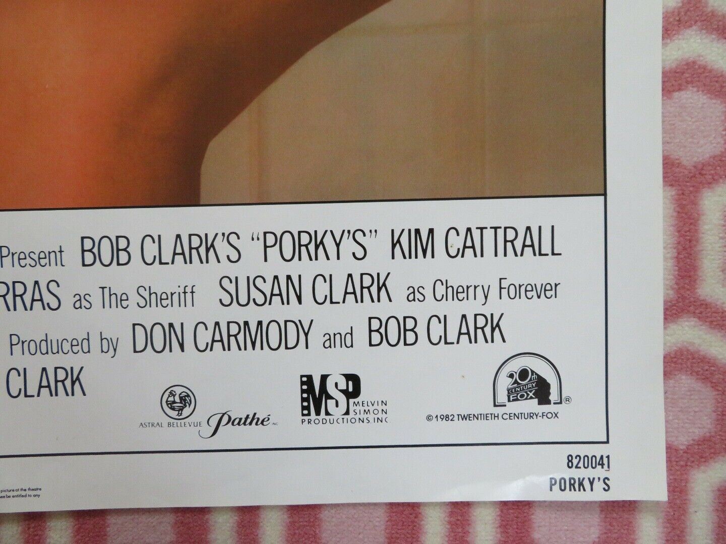 PORKY'S FOLDED US ONE SHEET POSTER KIM CATTRALL BOB CLARK 1982