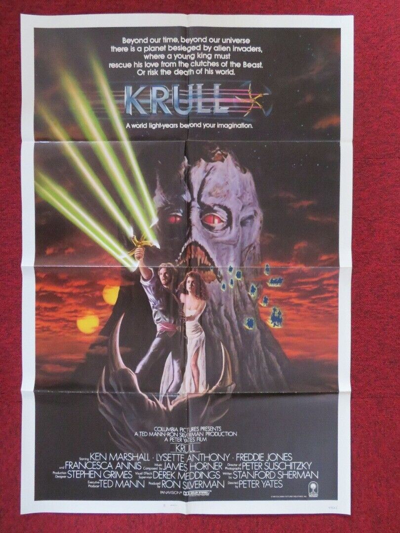 KRULL FOLDED US ONE SHEET POSTER KEN MARSHALL LYSETTE ANTHONY 1983