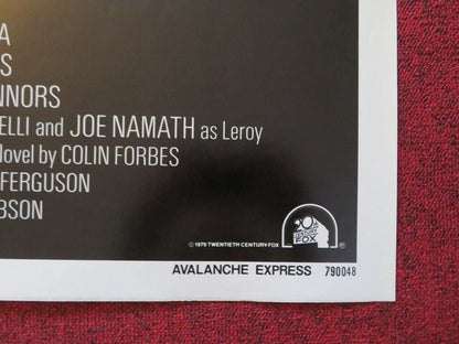 AVALANCHE EXPRESS  FOLDED US ONE SHEET POSTER LEE MARVIN ROBERT SHAW 1979