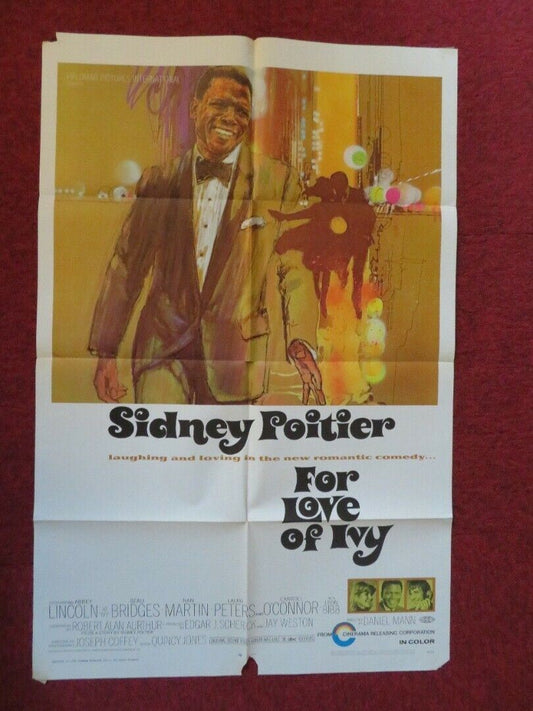 FOR LOVE OF IVY FOLDED US ONE SHEET POSTER SIDNEY POITER 1968