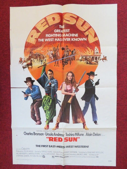 RED SUN FOLDED US ONE SHEET POSTER CHARLES BRONSON URSULA ANDRESS 1972