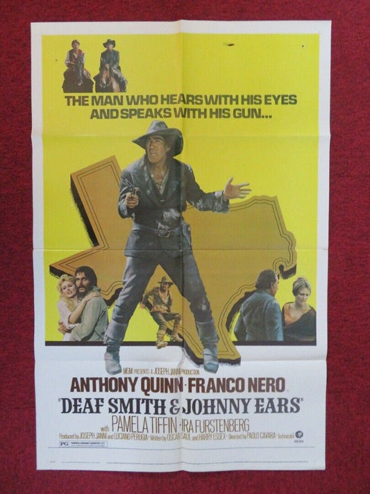 DEAF SMITH & JOHNNY EARS FOLDED US ONE SHEET POSTER ANTHONY QUINN FRANK NERO '73