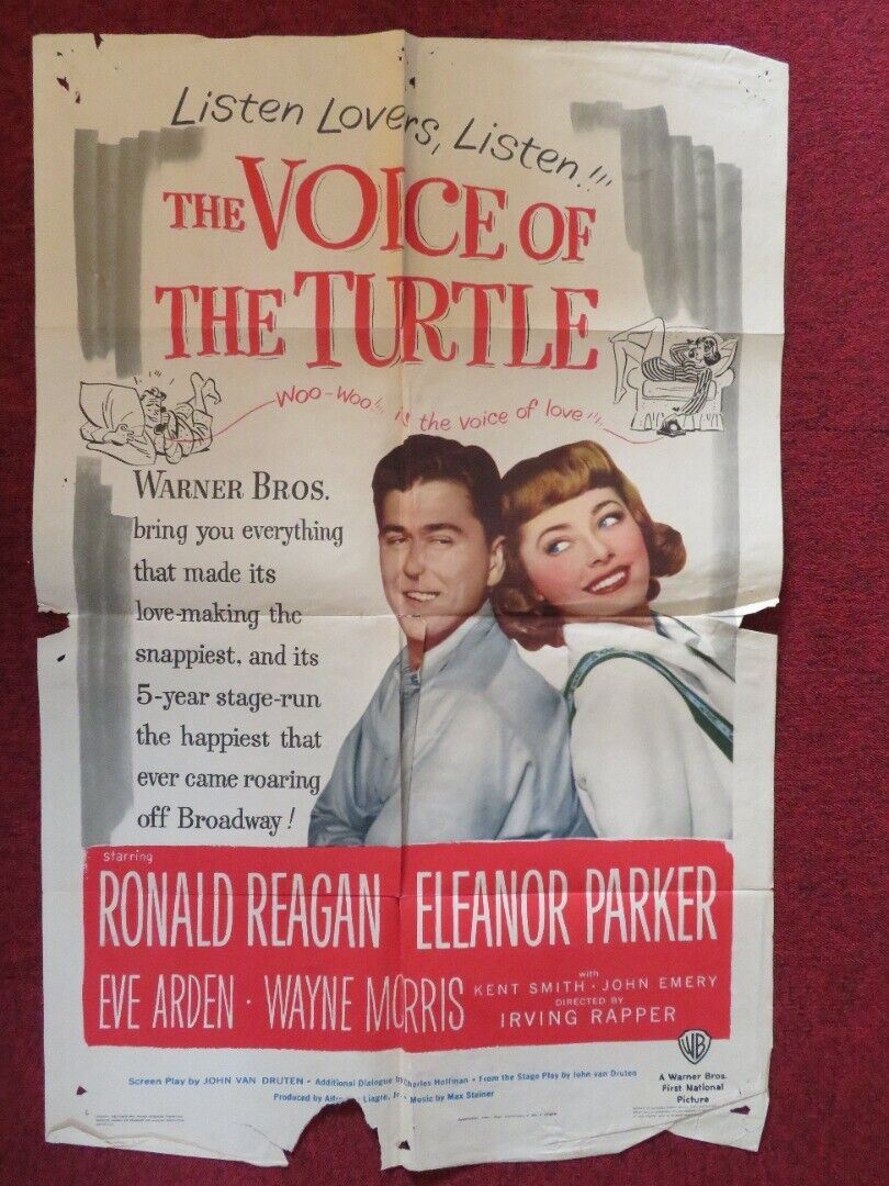 THE VOICE OF THE TURTLE FOLDED US ONE SHEET POSTER RONALD REAGAN 1948