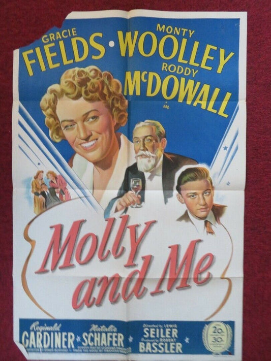 MOLLY AND ME FOLDED US ONE SHEET POSTER GRACE FIELDS MONTY WOOLLEY 1945