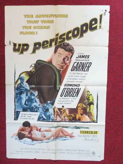 UP PERISCOPE FOLDED US ONE SHEET POSTER JAMES GARNER 1959