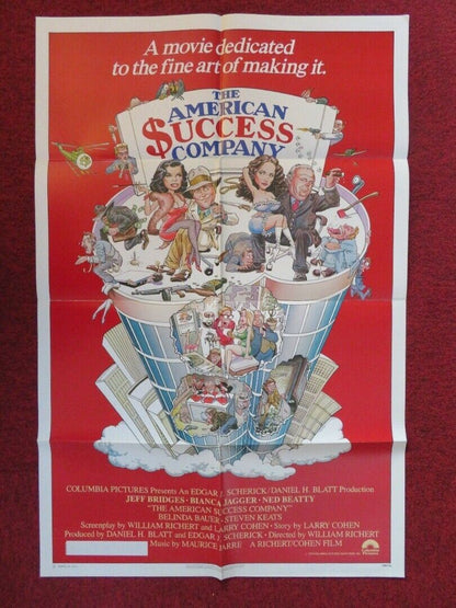 THE AMERICAN SUCCESS COMPANY FOLDED US ONE SHEET POSTER JEFF BRIDGES 1979