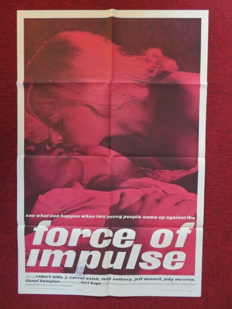 FORCE OF IMPULSE FOLDED US ONE SHEET POSTER 1961