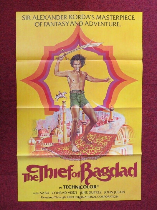 THE THIEF OF BAGDAD FOLDED US ONE SHEET POSTER SABU CONRAD VEIDT 1940