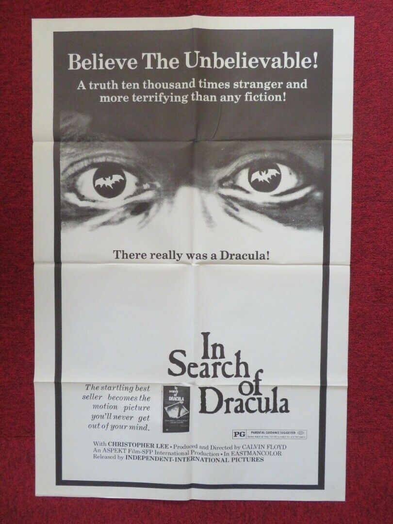 IN SEARCH OF DRACULA  FOLDED US ONE SHEET POSTER CHRISTOPHER LEE 1974