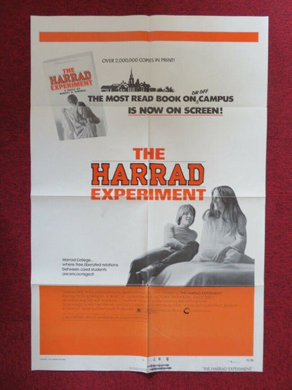 THE HARRAD EXPERIMENT FOLDED US ONE SHEET POSTER DON JOHNSON 1973