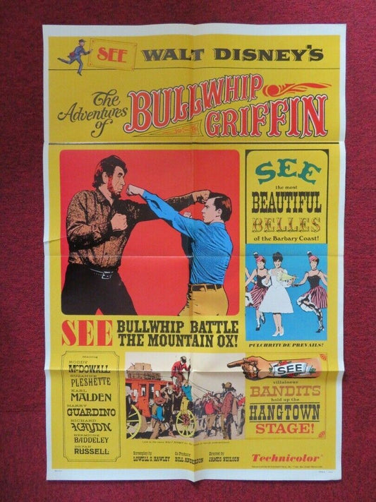 BULLWHIP GRIFFIN FOLDED US ONE SHEET POSTER DISNEY RODDY MCDOWALL 1967