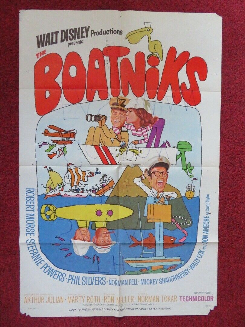 BOATNIKS FOLDED US ONE SHEET POSTER DISNEY ROBERT MORSE 1970