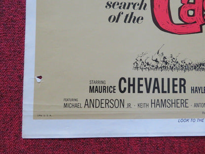 IN SEARCH OF THE CASTAWAYS  FOLDED US ONE SHEET POSTER DISNEY M CHEVALIER 1970