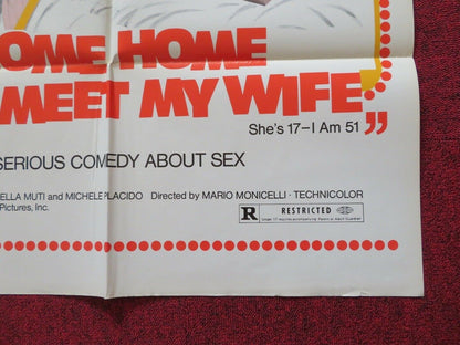 COME HOME AND MEET MY WIFE / Romanzo popolare FOLDED US ONE SHEET POSTER 1974