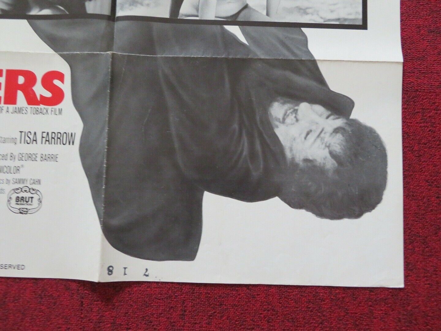 FINGERS FOLDED US ONE SHEET POSTER HARVEY KEITEL TISA FARROW 1978