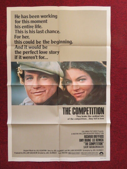 THE COMPETITION FOLDED US ONE SHEET POSTER RICHARD DREYFUSS AMY IRVING 1980