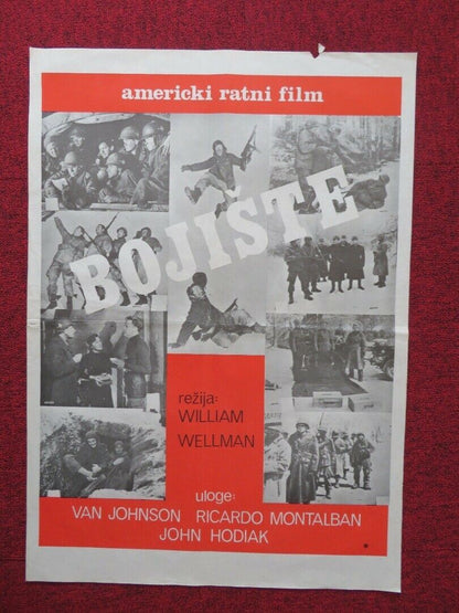 BOJISTE / BATTLEGROUND YUGOSLAVIAN (19.5"x 27.5") POSTER VAN JOHNSON 1949