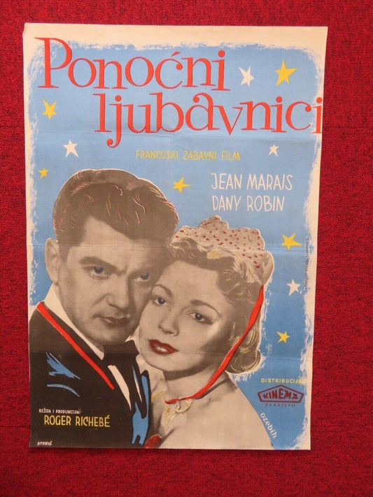 PONOCNI LJUBDAVNICI /THE LOVERS OF MIDNIGHT YUGOSLAVIAN (19"x 27.5") POSTER 1953