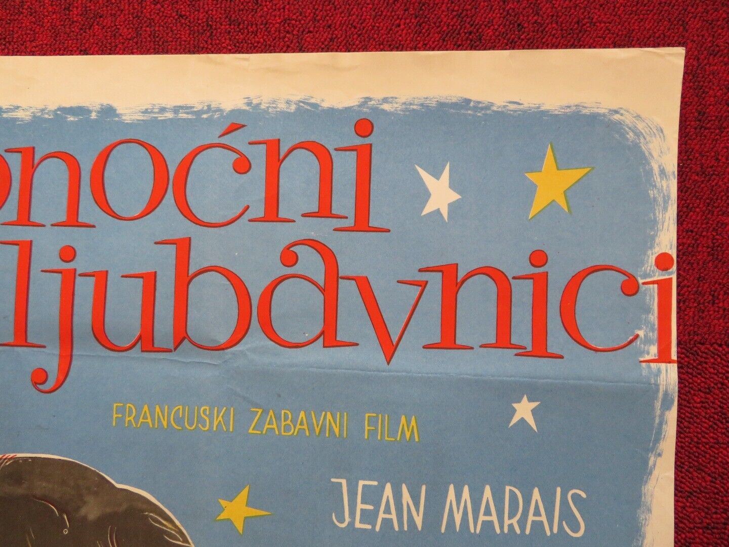 PONOCNI LJUBDAVNICI /THE LOVERS OF MIDNIGHT YUGOSLAVIAN (19"x 27.5") POSTER 1953