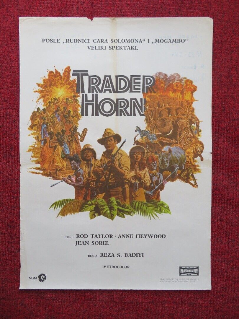 TRADER HORN YUGOSLAVIAN (20"x 27.5") POSTER  ROD TAYLOR 1973