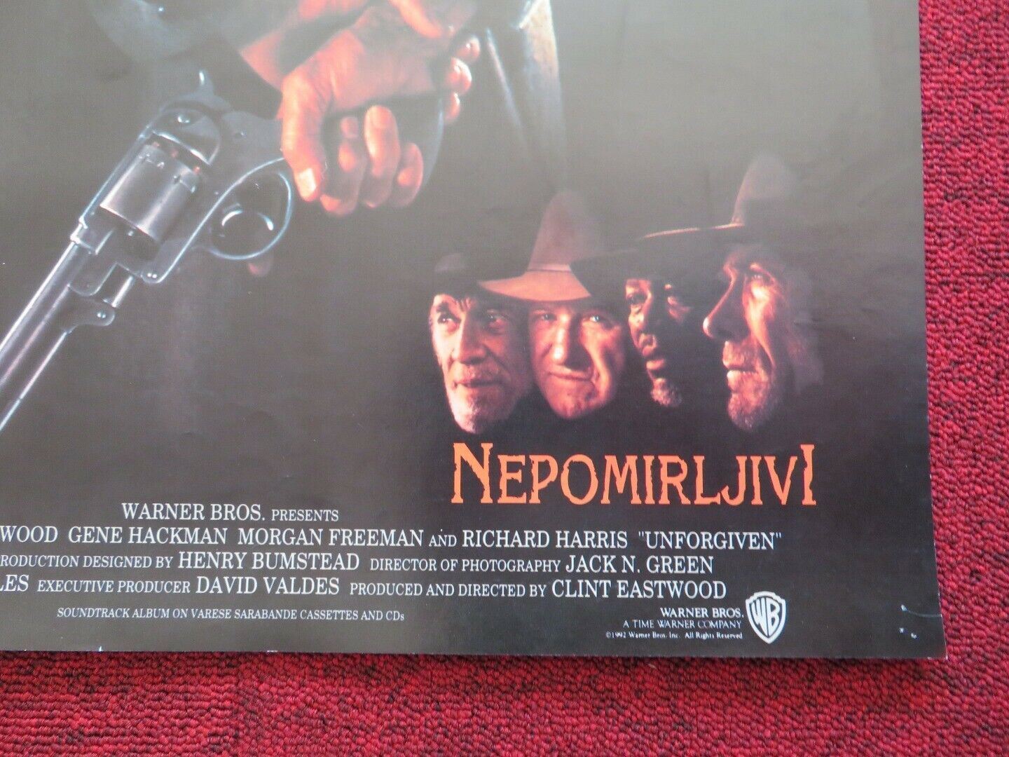 ZEPOMIRLJIVL / Unforgiven YUGOSLAVIAN (17.5"x 24.5") POSTER  CLINT EASTWOOD 1992