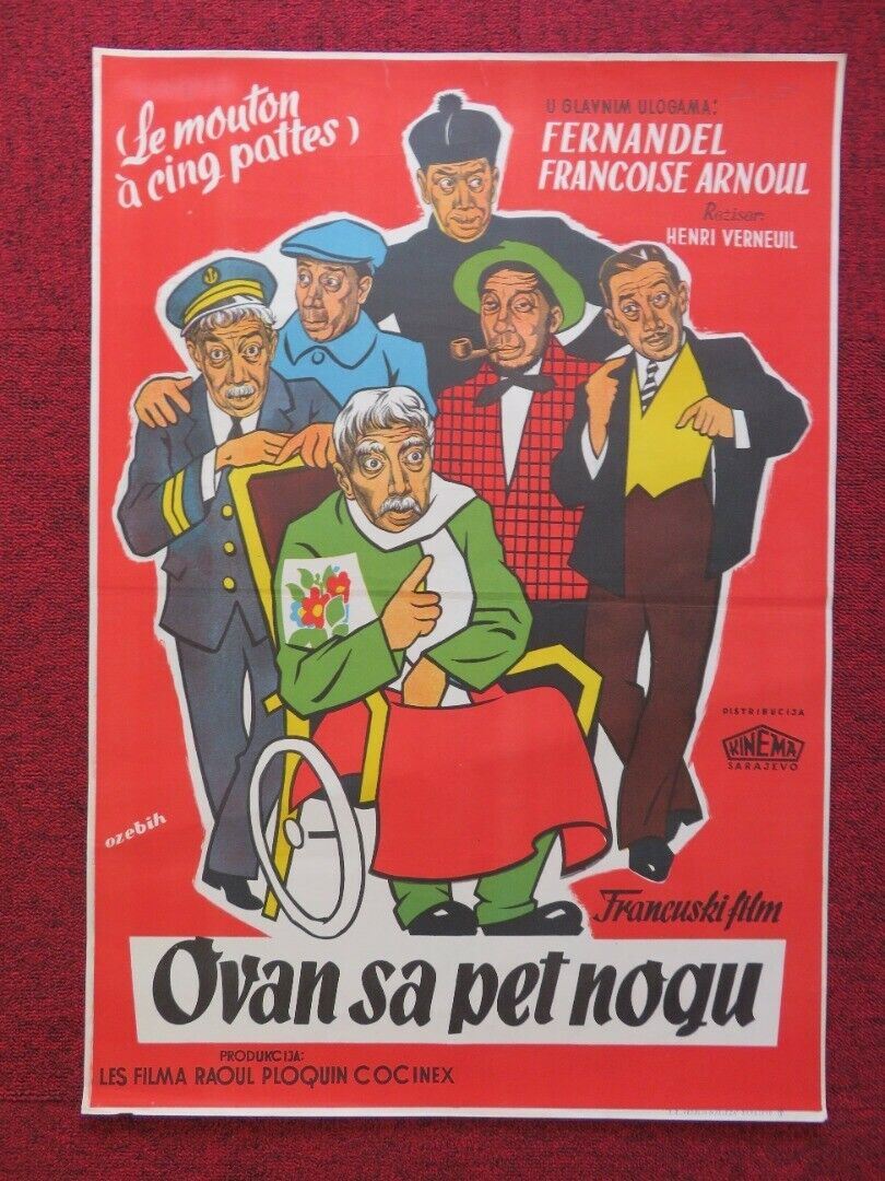 OVAN SA PET NOGU / The Sheep Has Five Legs YUGOSLAVIAN (19"x 27") POSTER 1954