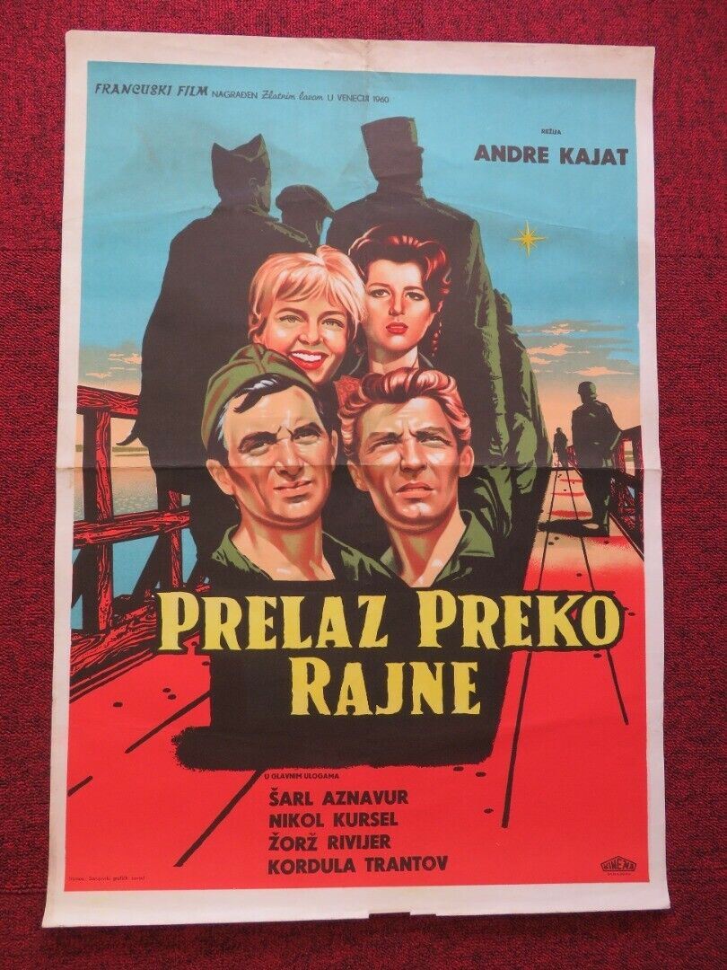 PRELAZ PREKO RAJNE /Tomorrow Is My Turn  YUGOSLAVIAN (19"x 28") POSTER 1960